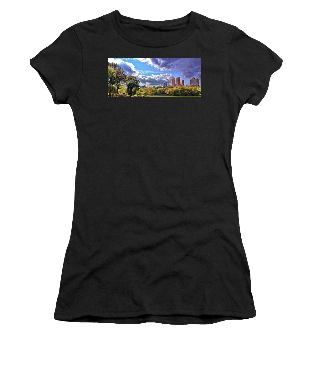 Central Park Women's T-Shirt featuring the photograph Central Park #3 by Doolittle Photography and Art