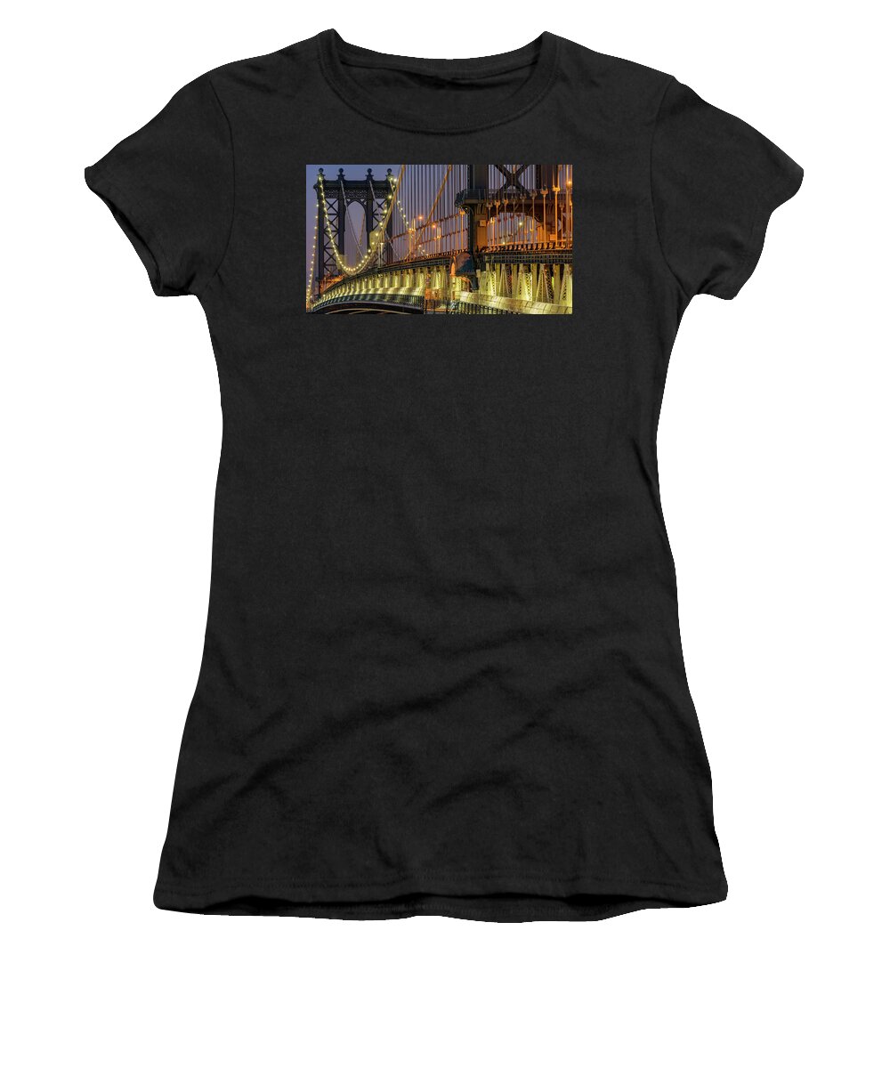 9/11 Women's T-Shirt featuring the photograph Manhattan Bridge #2 by Randy Lemoine