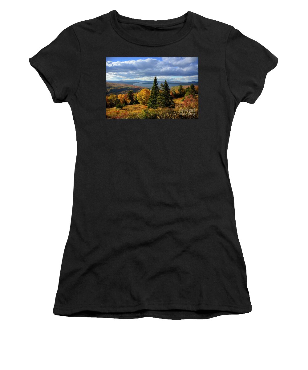 Maine Women's T-Shirt featuring the photograph Rangeley Overlook #2 by Alana Ranney