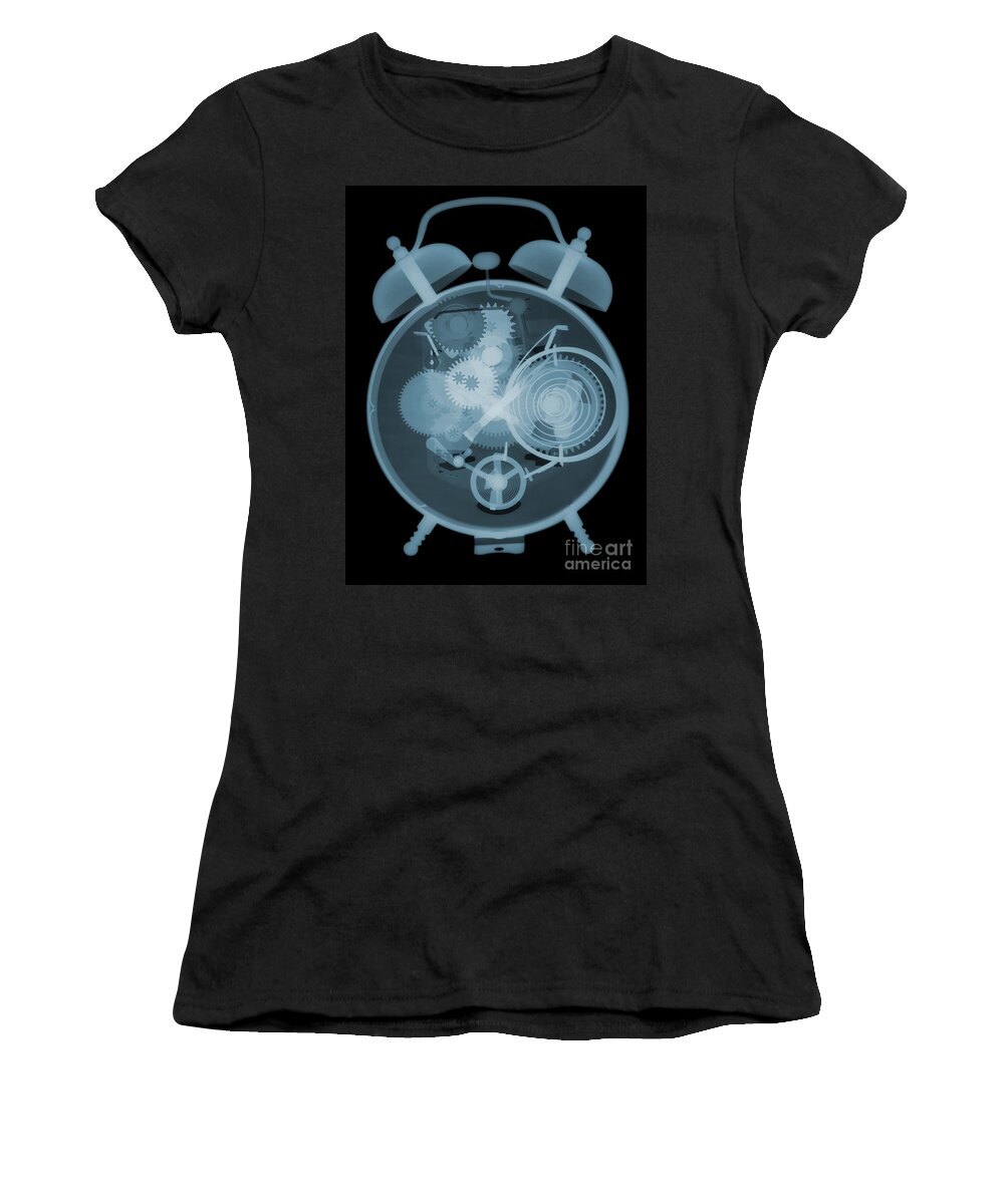 Science Women's T-Shirt featuring the photograph X-ray Of An Alarm Clock #3 by Ted Kinsman