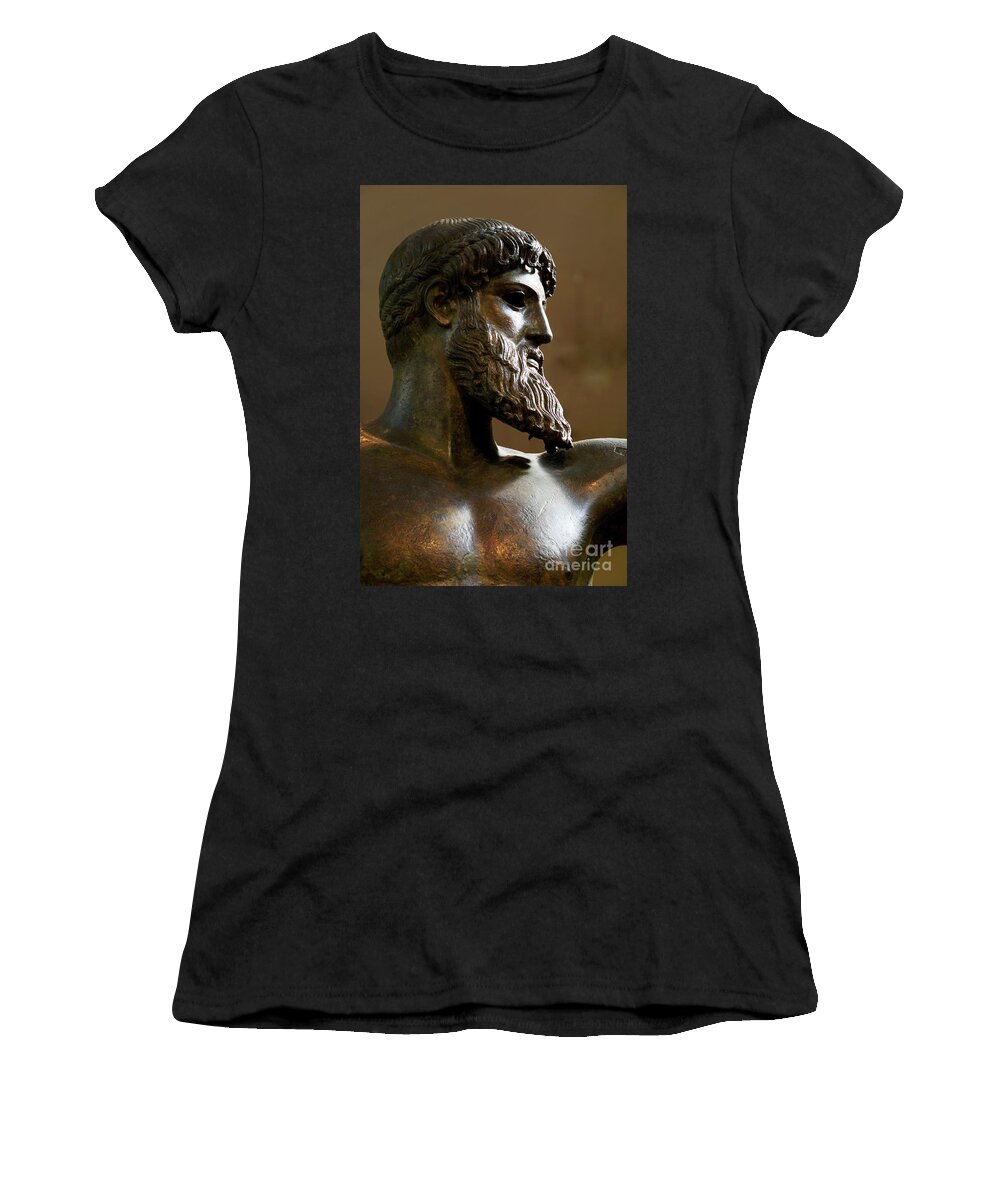 Poseidon Women's T-Shirt featuring the photograph National Archaeology Museum, Athens by Vladi Alon