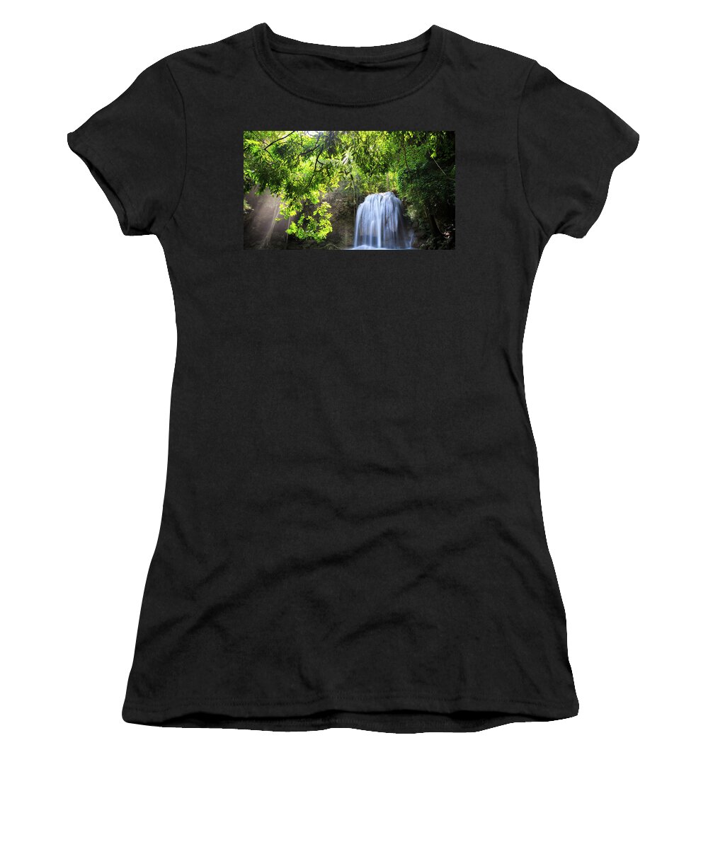 Waterfall Women's T-Shirt featuring the photograph Waterfall #3 by Jackie Russo
