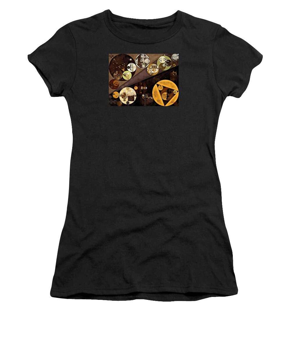 Scenical Women's T-Shirt featuring the photograph Abstract painting - Zinnwaldite brown #49 by Vitaliy Gladkiy