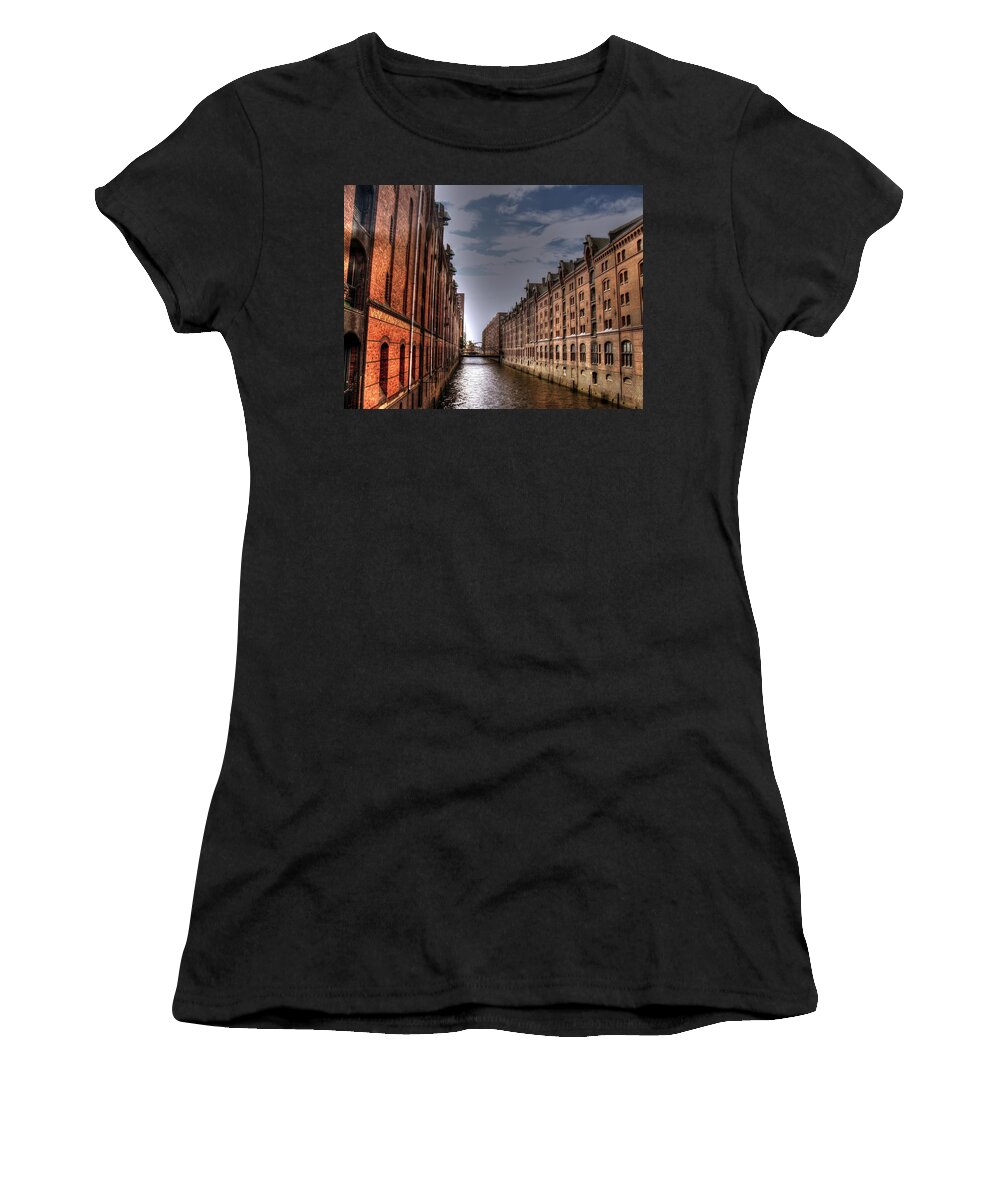 Hamburg Germany Women's T-Shirt featuring the photograph Hamburg GERMANY by Paul James Bannerman