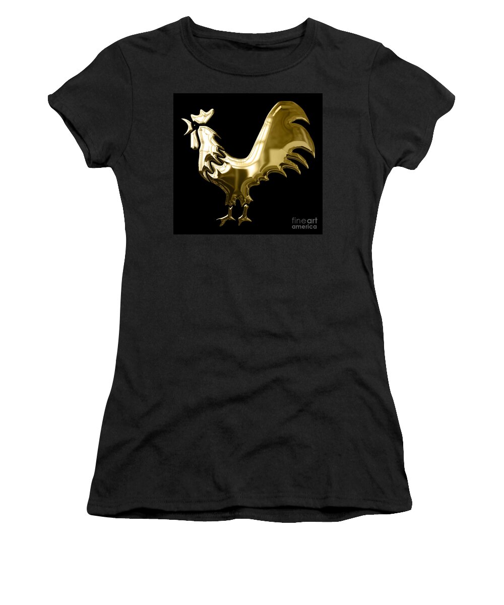 Rooster Women's T-Shirt featuring the mixed media Rooster Collection #5 by Marvin Blaine