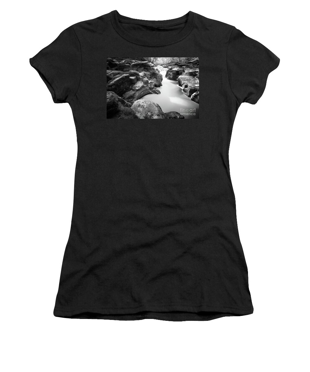 Bolton Abbey Women's T-Shirt featuring the photograph Waterfall on The River Wharfe by Mariusz Talarek