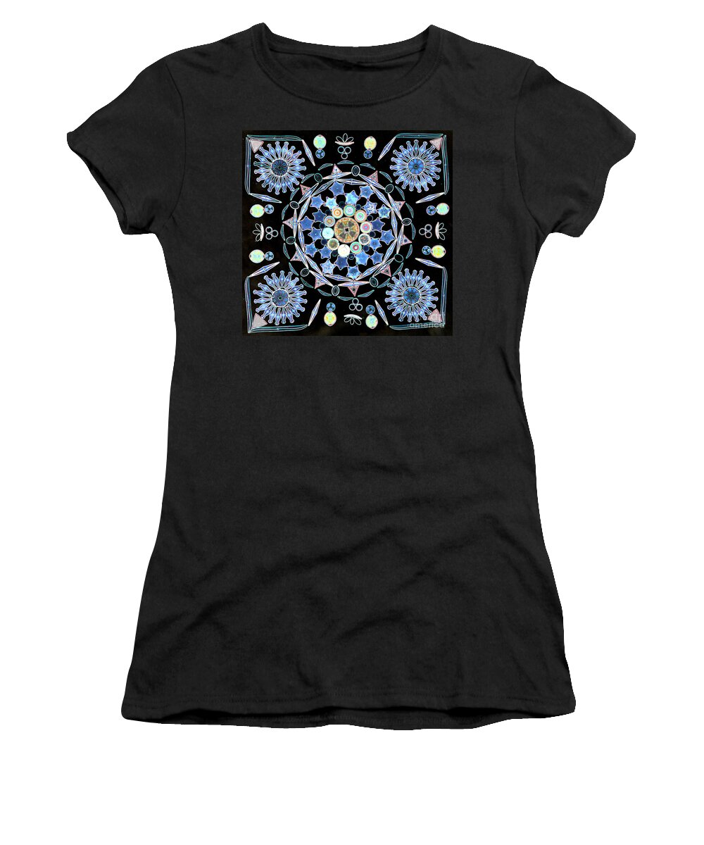 Light Microscopy Women's T-Shirt featuring the photograph Diatoms #6 by M I Walker