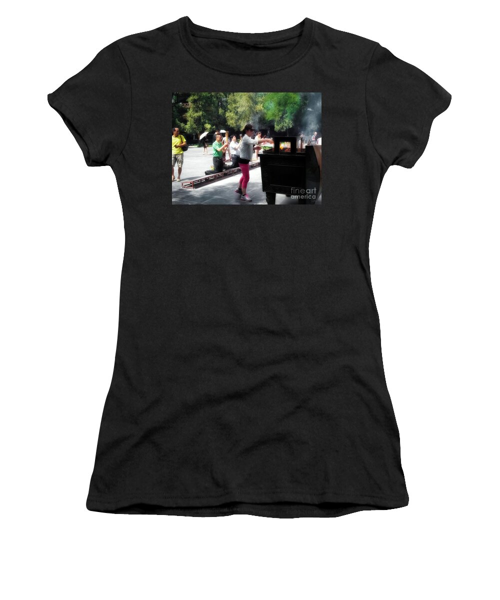 China Women's T-Shirt featuring the photograph Discovering China #3 by Marisol VB