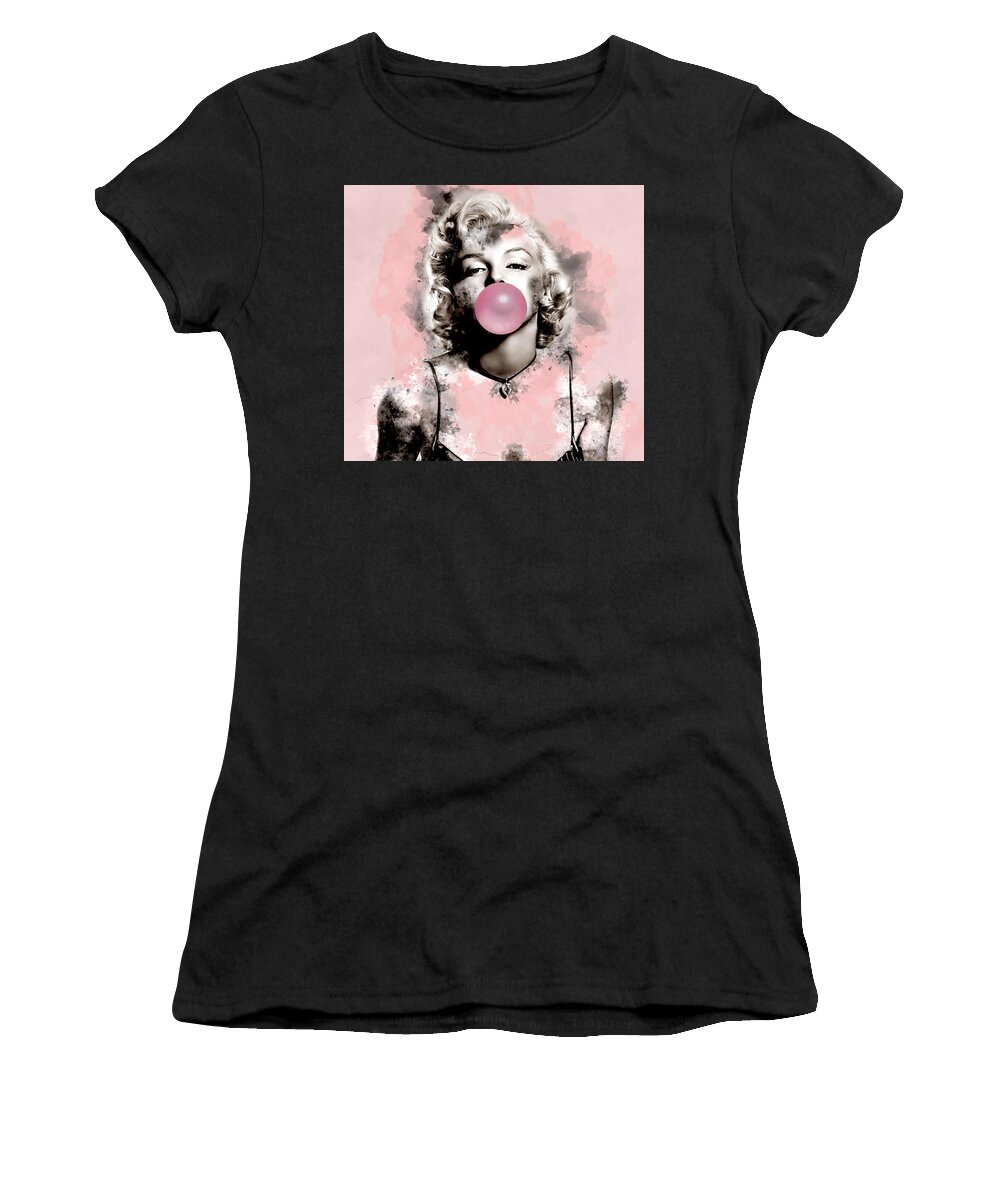 Marilyn Monroe Women's T-Shirt featuring the mixed media Marilyn Monroe #17 by Marvin Blaine