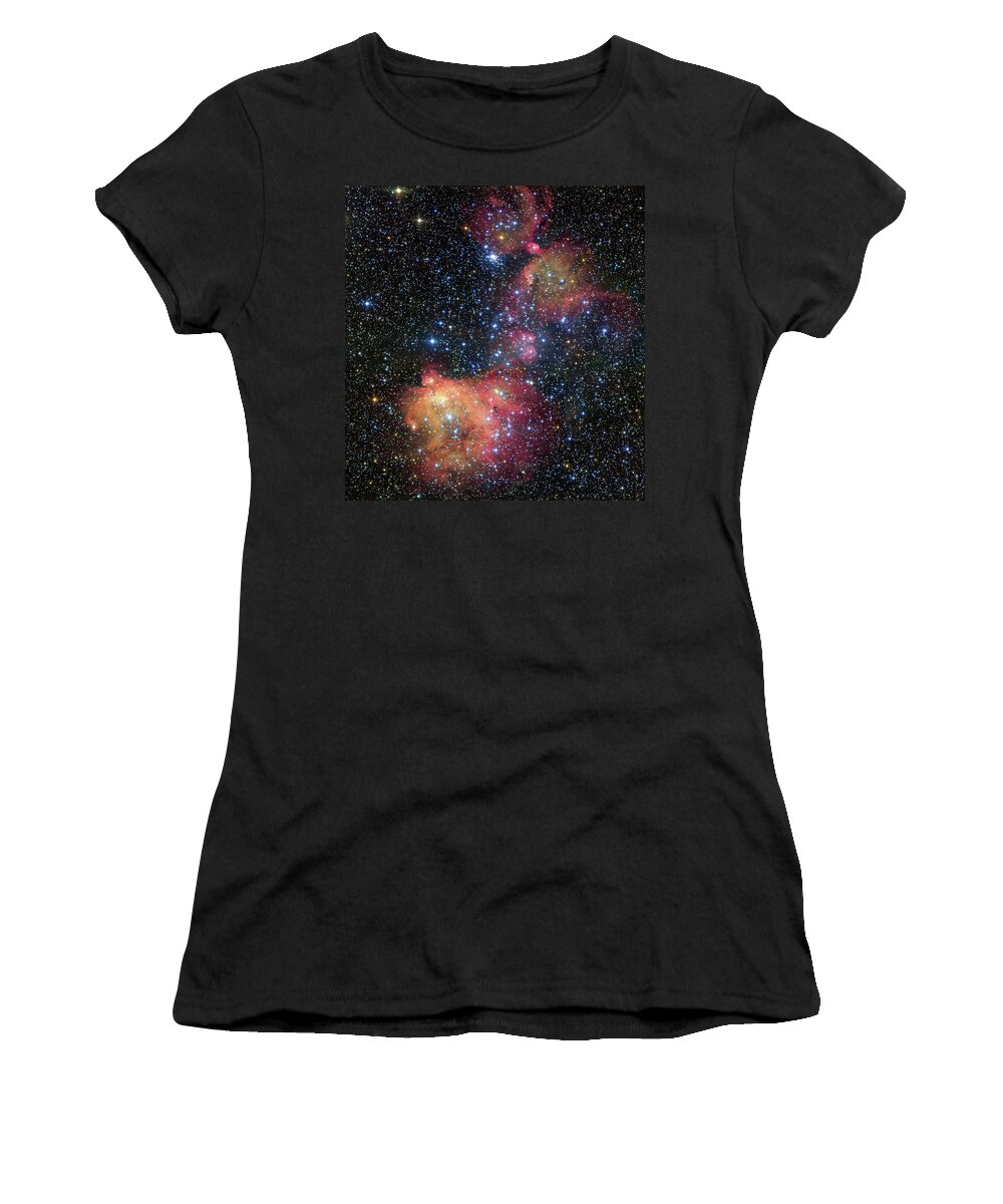 Eso Women's T-Shirt featuring the photograph A Glowing Gas Cloud in the Large Magellanic Cloud by Eric Glaser