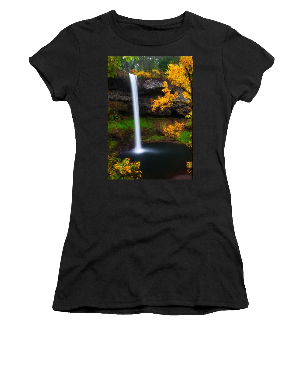 Waterfall Women's T-Shirt featuring the photograph A Moment of Silence by Darren White