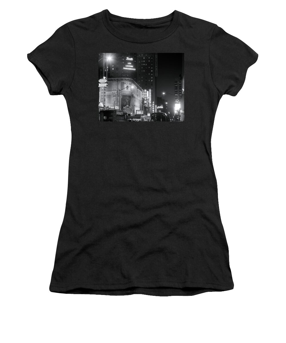 New York City Women's T-Shirt featuring the photograph A Night at the Theater by Mark Andrew Thomas