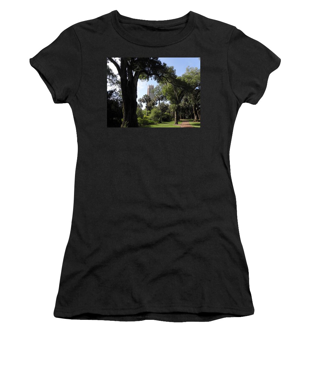Bok Tower Women's T-Shirt featuring the photograph A Path To The Tower by Kim Galluzzo