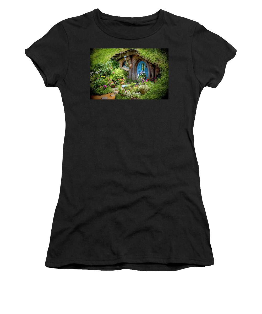 Hobbits Women's T-Shirt featuring the photograph A Pretty Hobbit Hole by Kathryn McBride