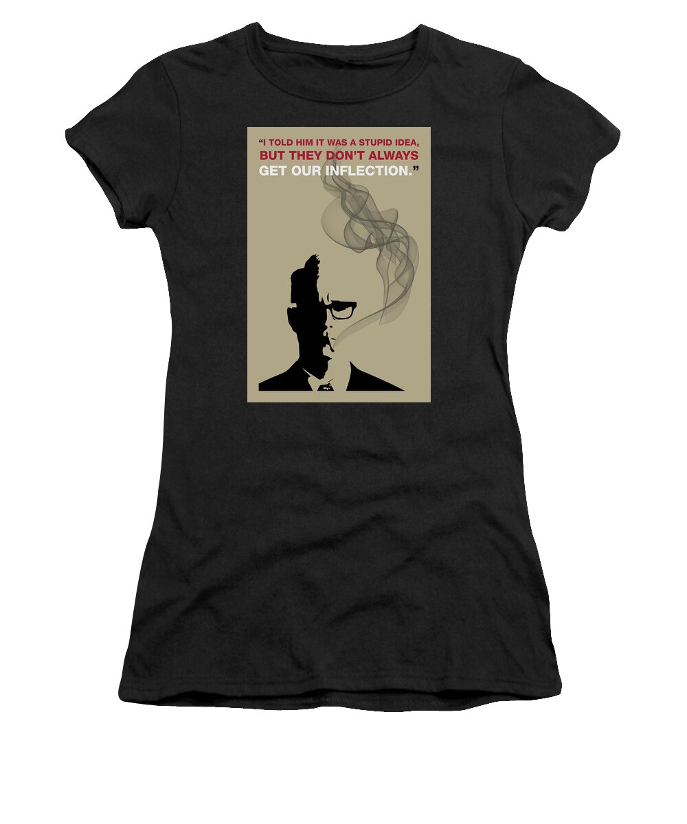 Roger Sterling Women's T-Shirt featuring the painting A Stupid Idea - Mad Men Poster Roger Sterling Quote by Beautify My Walls