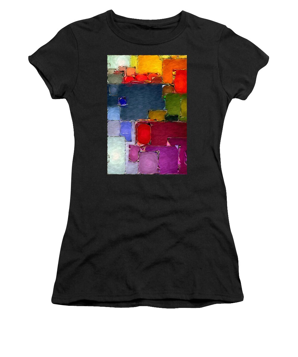 Rafael Salazar Women's T-Shirt featuring the digital art Abstract 005 by Rafael Salazar