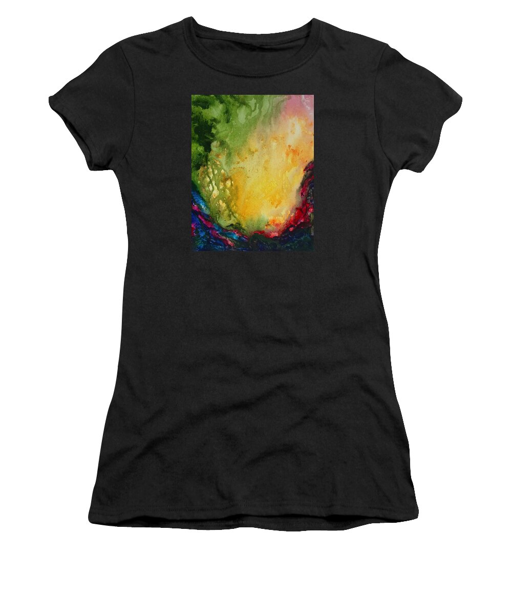 Abstract Women's T-Shirt featuring the painting Abstract Color Splash by Michelle Pier