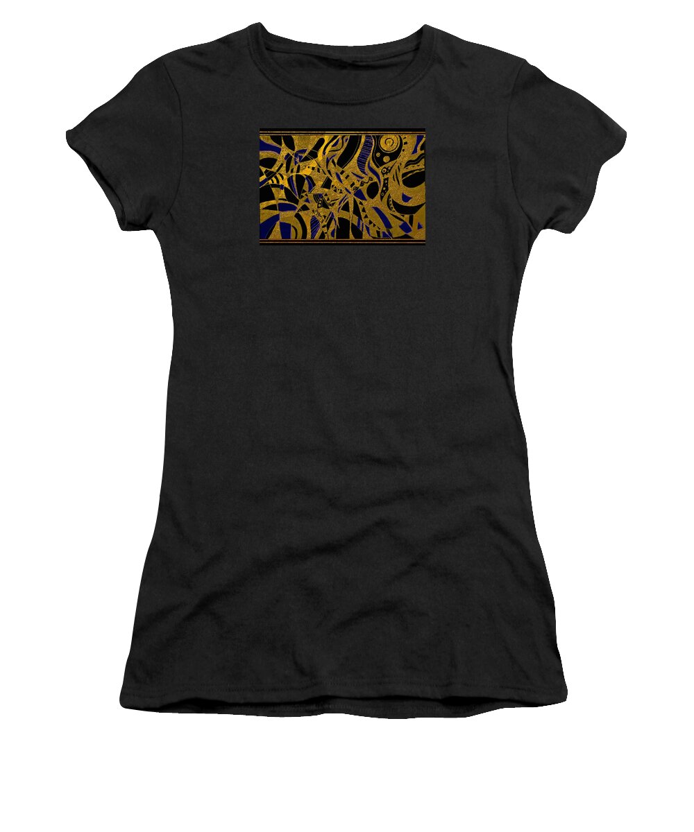 Abstract Painting Women's T-Shirt featuring the painting Abstract Forms No. 3 by Wolfgang Schweizer