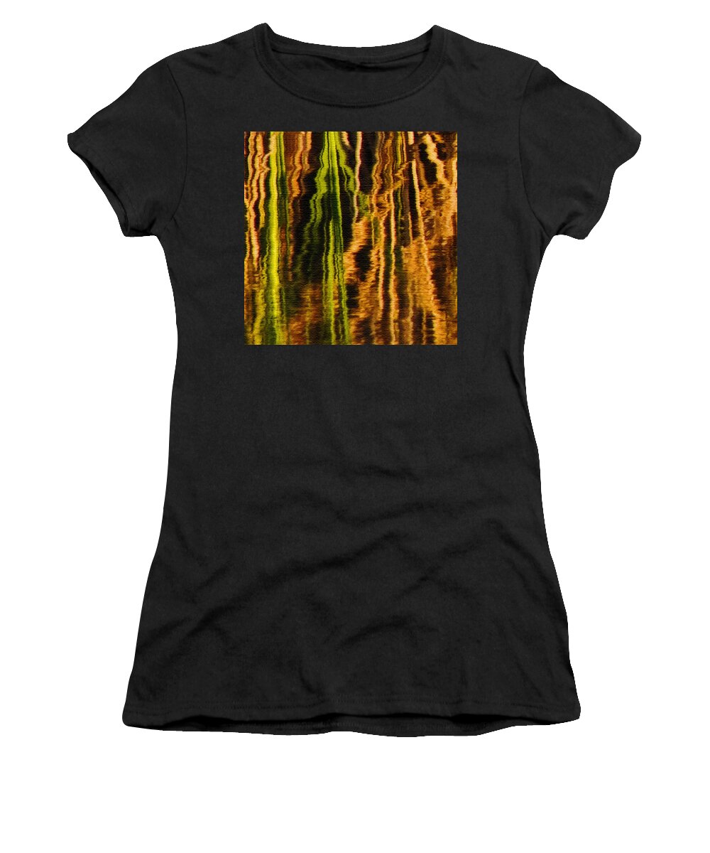 Abstract Women's T-Shirt featuring the photograph Abstract Reeds Triptych Middle by Steven Sparks