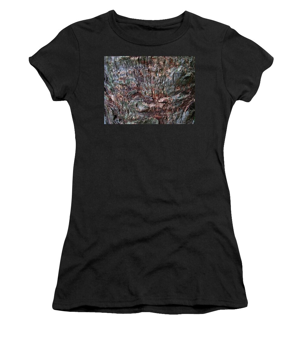 Abstract Women's T-Shirt featuring the photograph Abstract Tree Bark by Juergen Roth