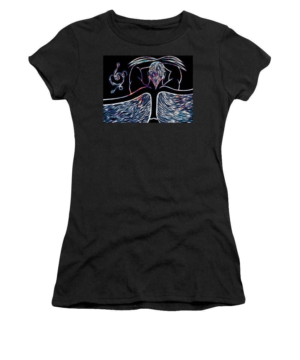 Jamie Lynn Gabrich Women's T-Shirt featuring the digital art Water Spirit by JamieLynn Warber