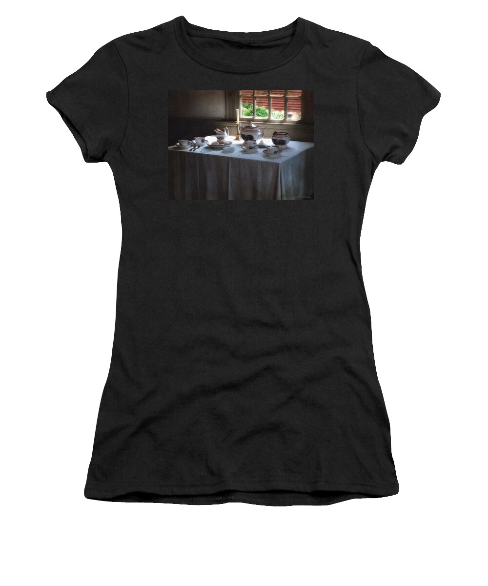 Americana Women's T-Shirt featuring the painting Almost Tea Time by RC DeWinter