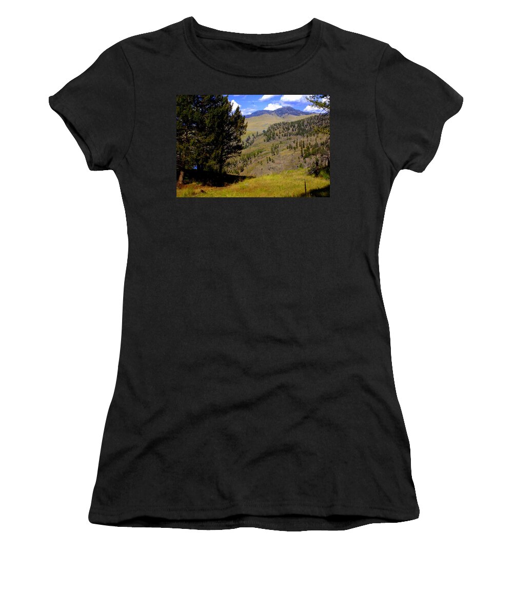 Yellowstone National Park Women's T-Shirt featuring the photograph Along the Hell Roaring Creek Trail by Marty Koch