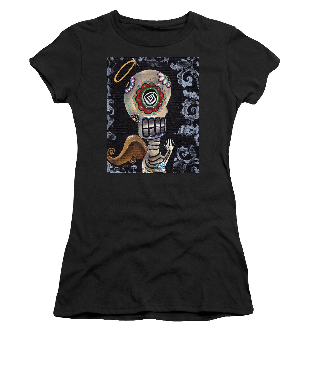 Angel Women's T-Shirt featuring the painting Angelito by Abril Andrade
