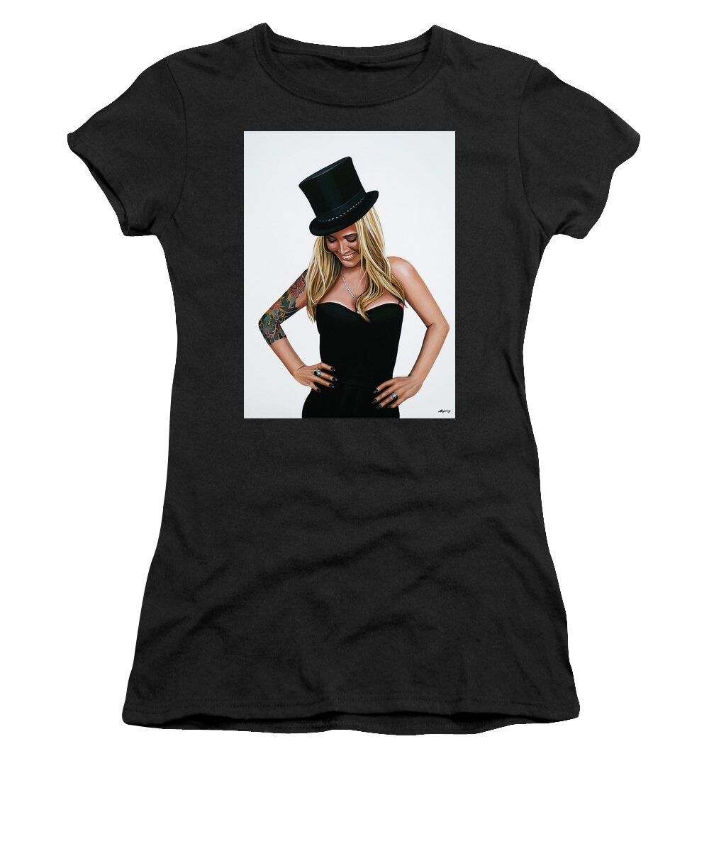 Anouk Women's T-Shirt featuring the painting Anouk 3 by Paul Meijering