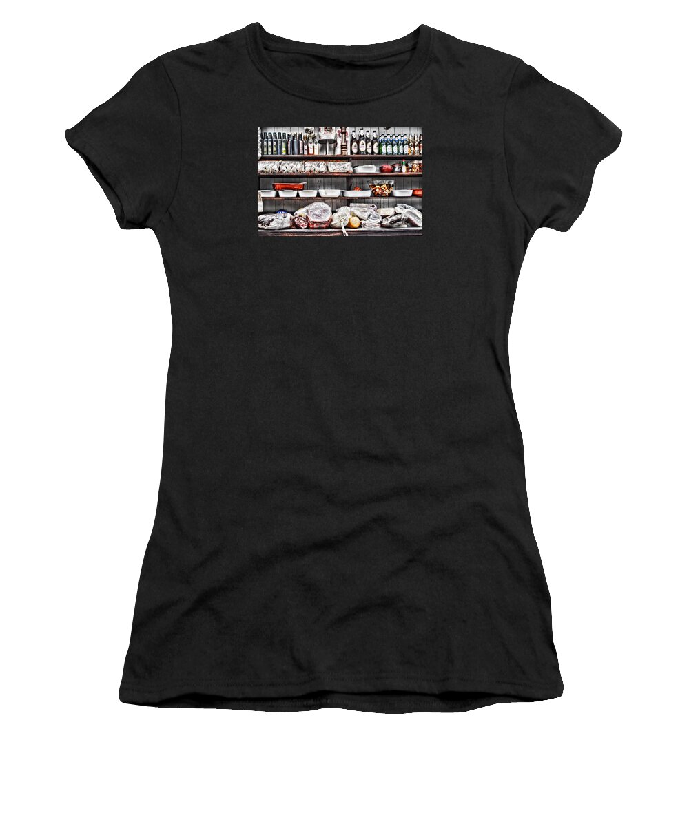 Sharon Popek Women's T-Shirt featuring the photograph Antipasto Smorgasbord by Sharon Popek
