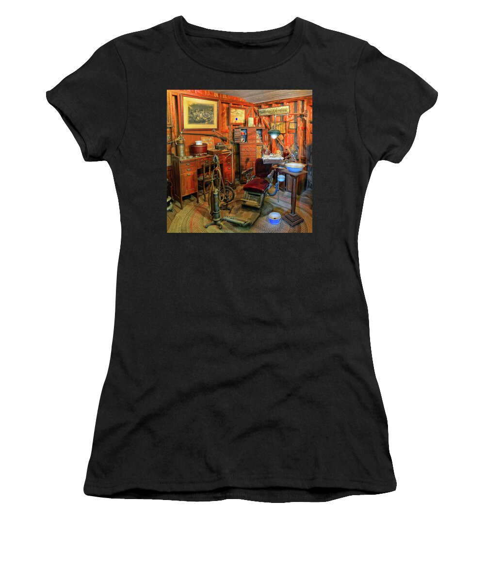 Dentist Women's T-Shirt featuring the photograph Antique Dental Office by Dave Mills