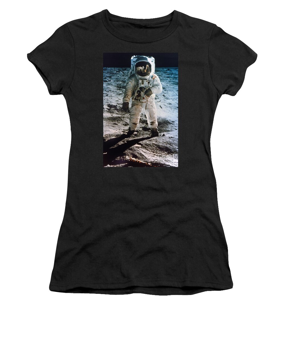 1969 Women's T-Shirt featuring the photograph Apollo 11 Buzz Aldrin by Granger