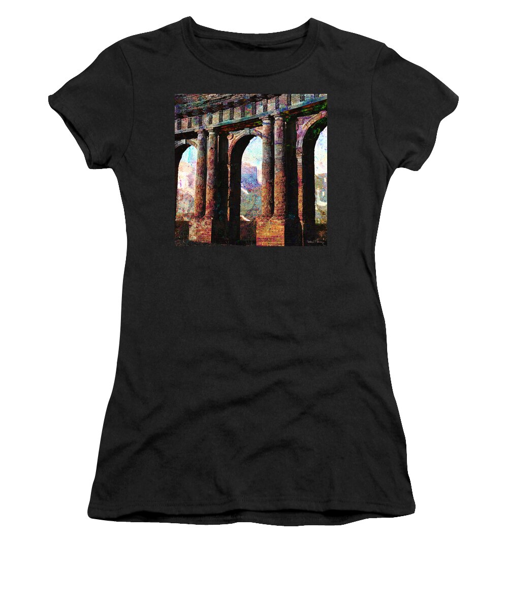 Arches Women's T-Shirt featuring the digital art Arches by Barbara Berney