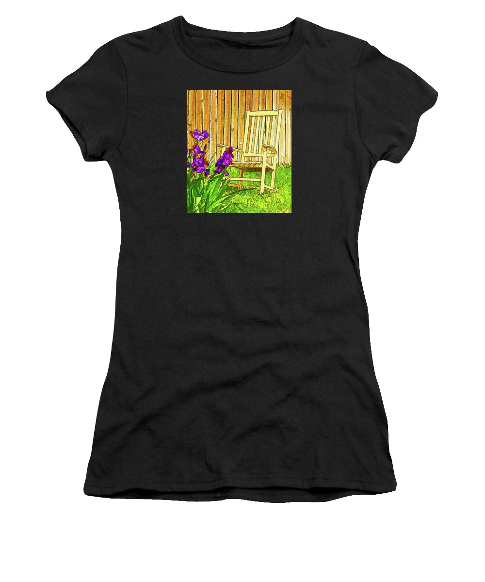 Bill Kesler Photography Women's T-Shirt featuring the photograph Rockin' Irises by Bill Kesler