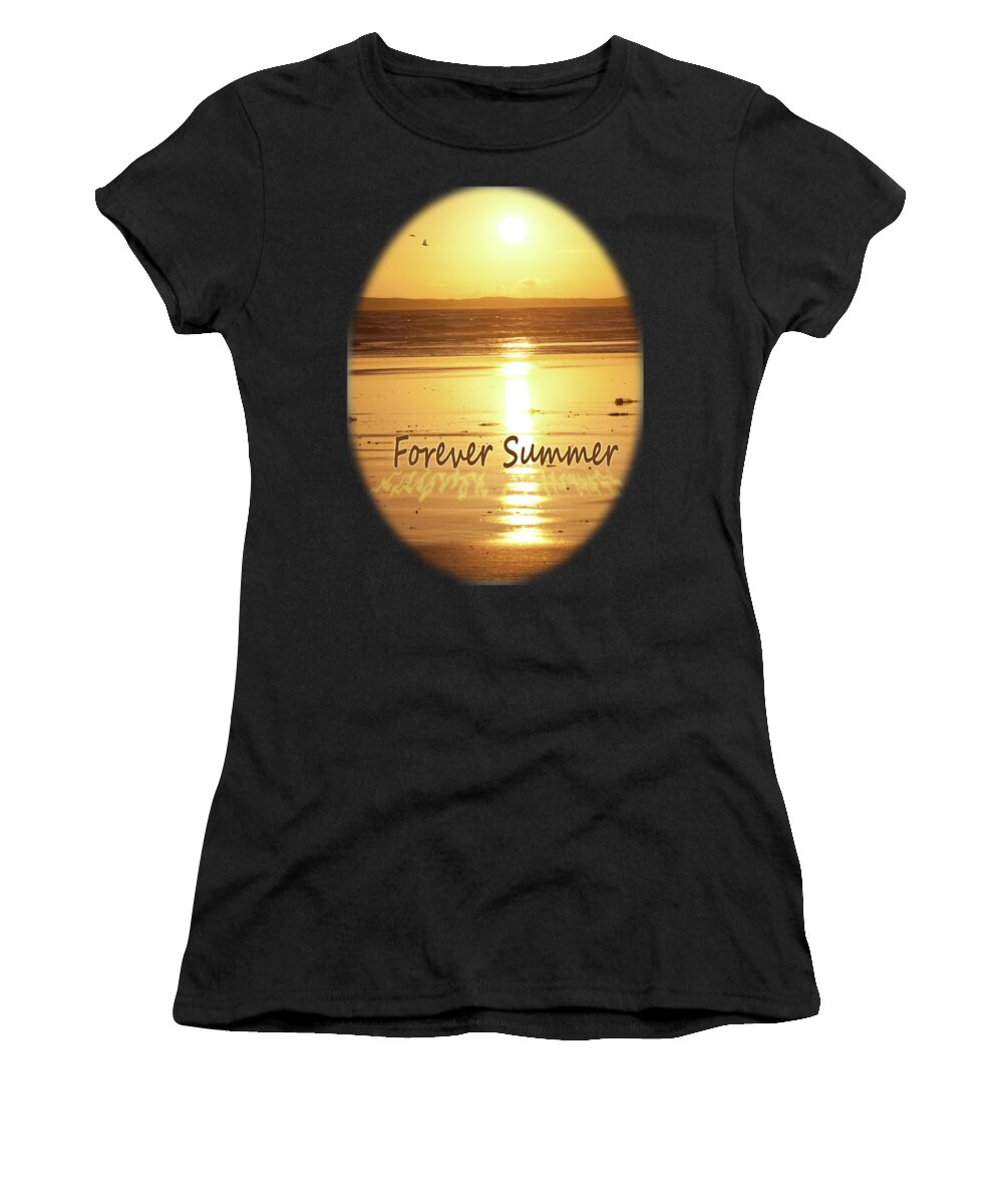 Beach Women's T-Shirt featuring the photograph Forever Summer 4 by Linda Lees