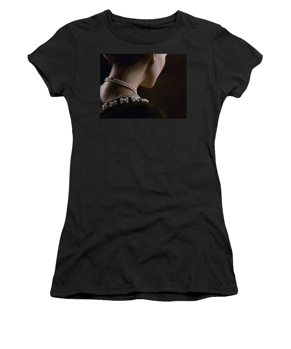 Woman Women's T-Shirt featuring the painting Remembering by Ivana Westin