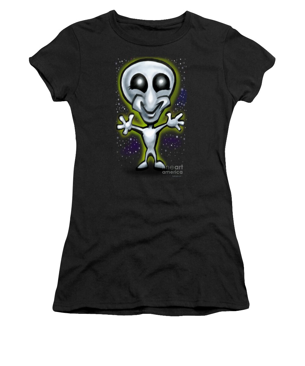 Alien Women's T-Shirt featuring the digital art Alien by Kevin Middleton