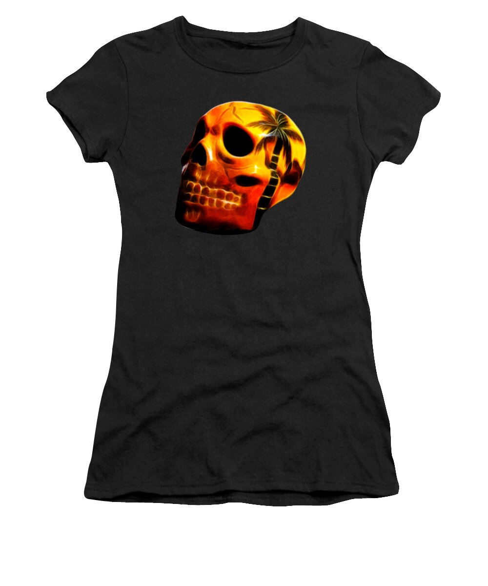 Skull Women's T-Shirt featuring the photograph Glowing Skull by Shane Bechler