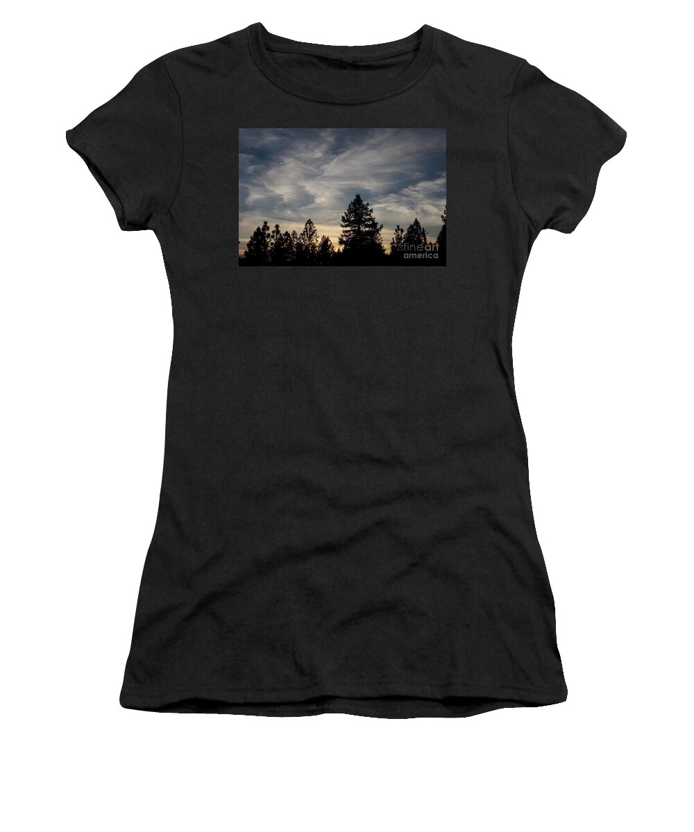 Sky Women's T-Shirt featuring the photograph At the end of the day by Marie Neder