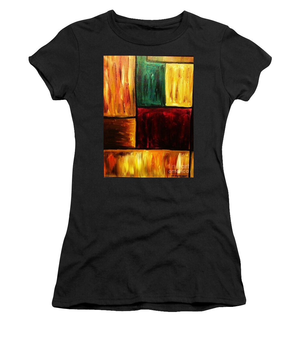 Abstract Women's T-Shirt featuring the painting Attractive by Yael VanGruber