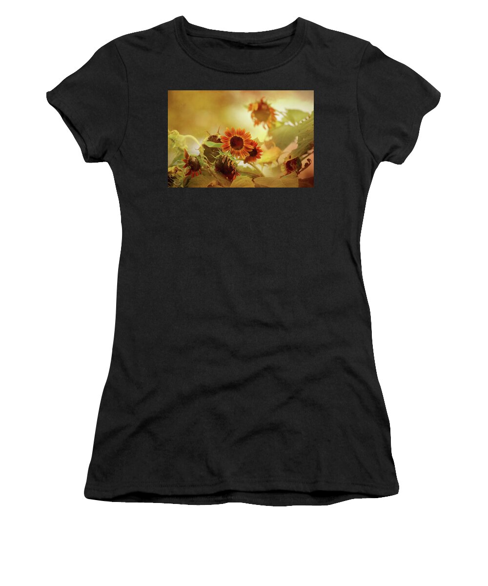 Sunflower Women's T-Shirt featuring the photograph Autumn Blessings by Theresa Campbell