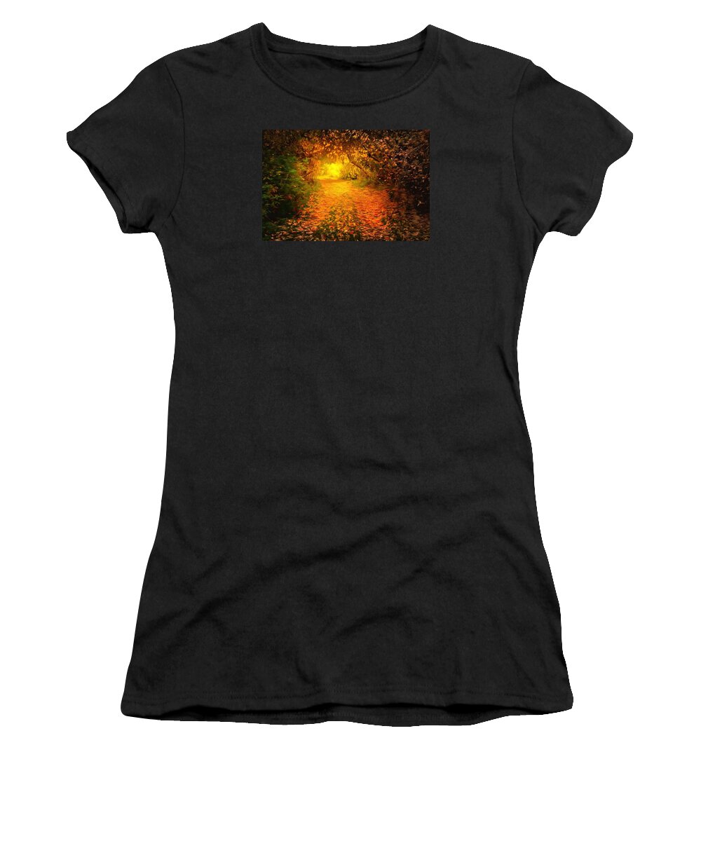 Autumn Women's T-Shirt featuring the digital art Autumn light by Lilia S