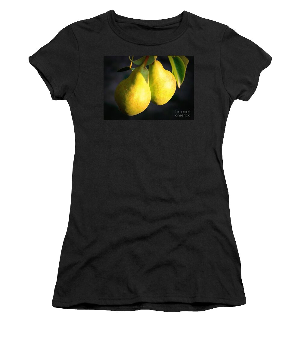 Food Women's T-Shirt featuring the photograph Backyard Garden Series - Two Pears by Carol Groenen