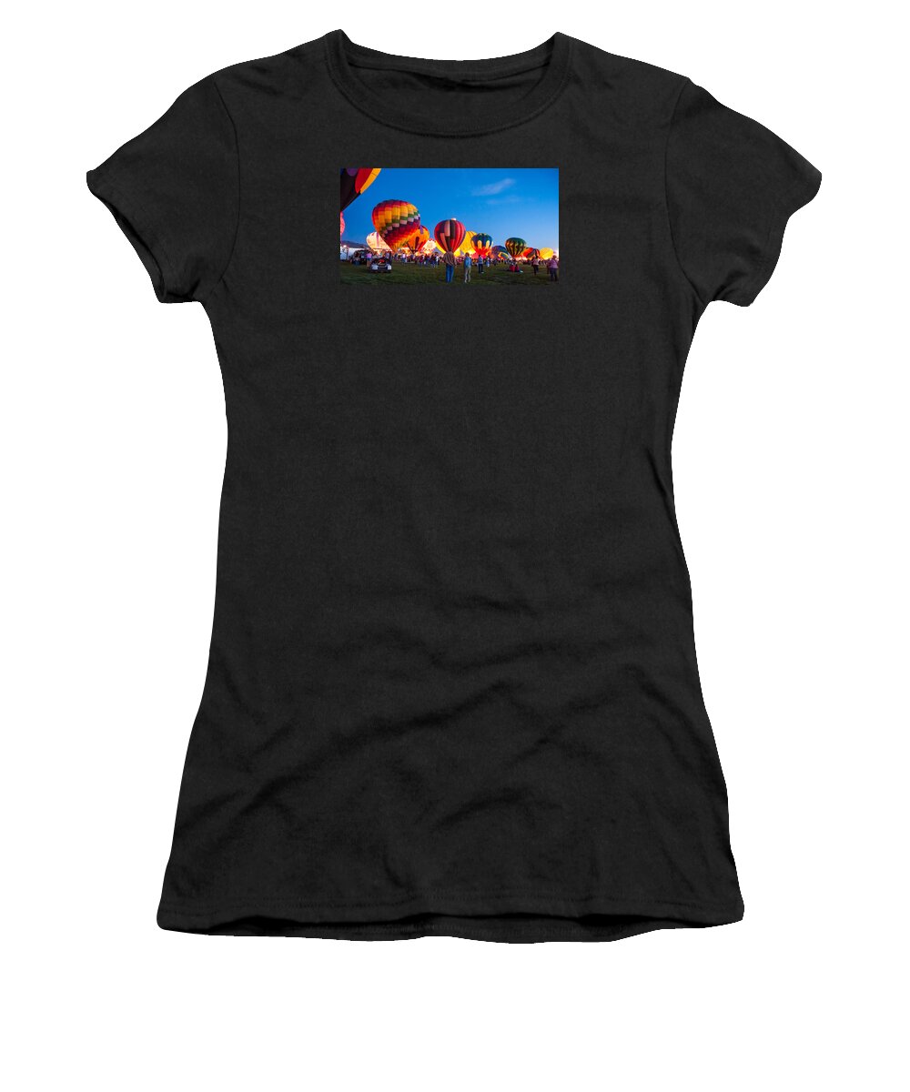 Sunsets Women's T-Shirt featuring the photograph Balloon sunset by Charles McCleanon