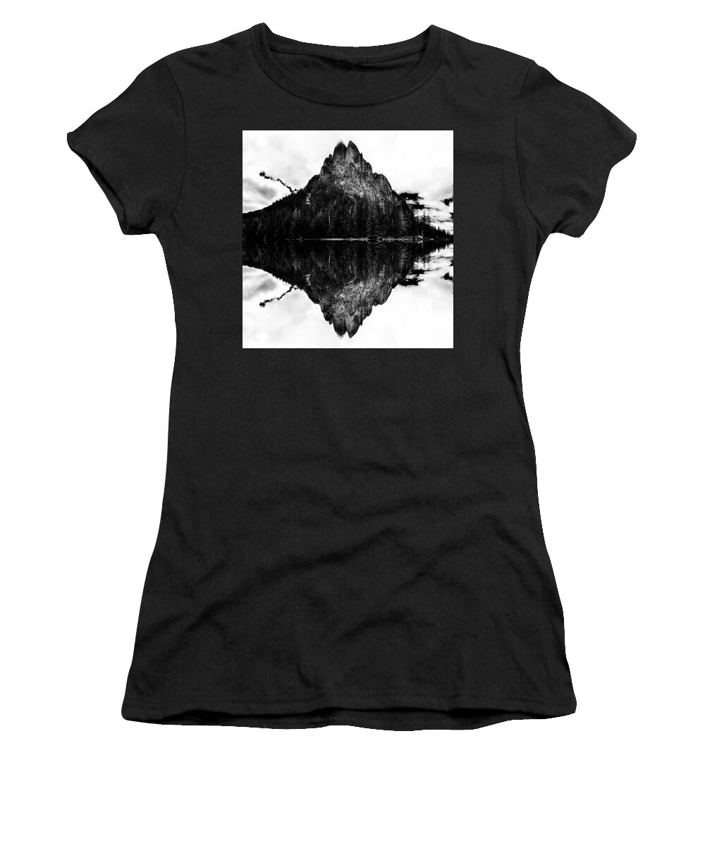 Epic Women's T-Shirt featuring the digital art Baring Mountain Reflection by Pelo Blanco Photo