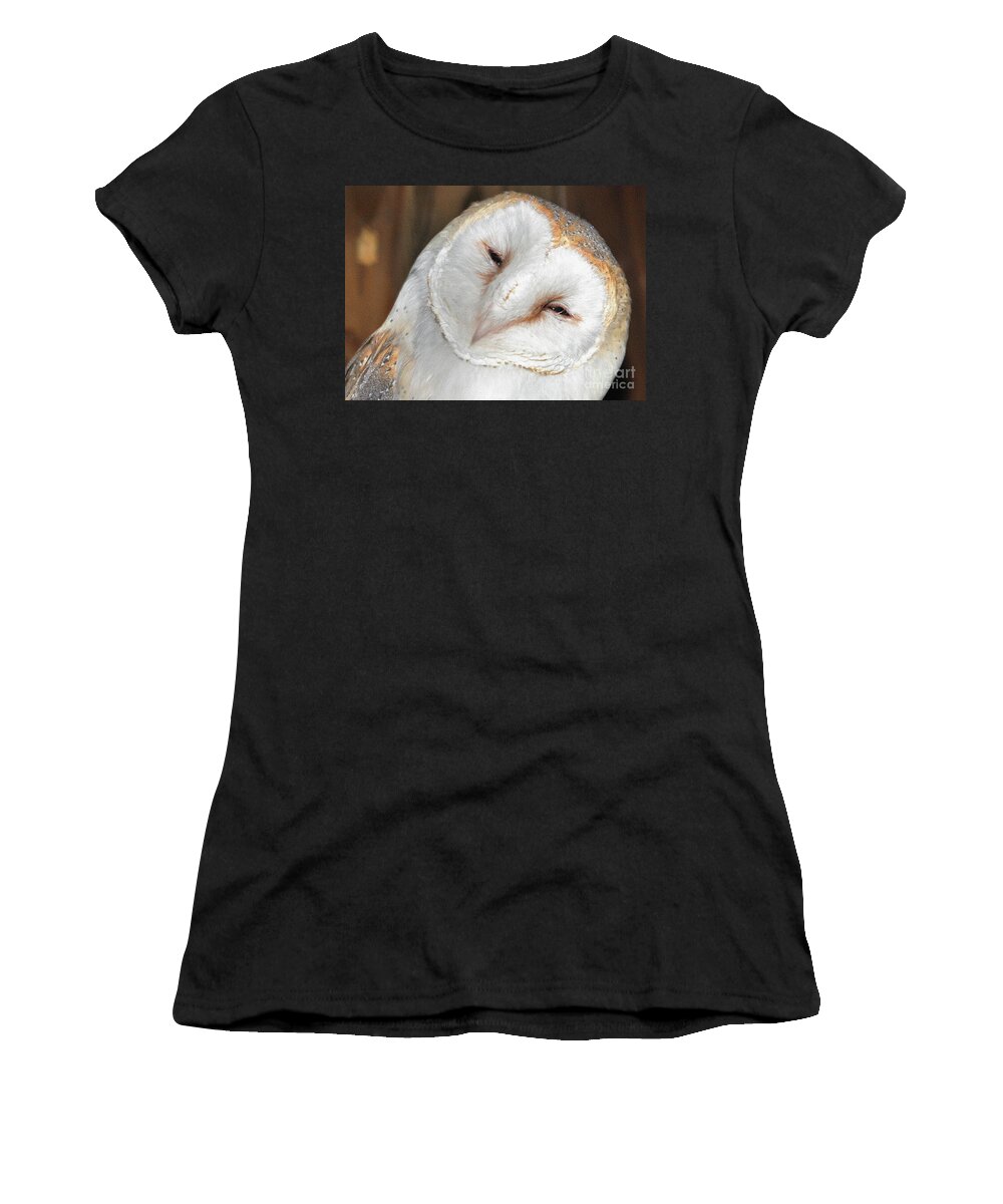 Owl Women's T-Shirt featuring the photograph Barn Owl by Lydia Holly