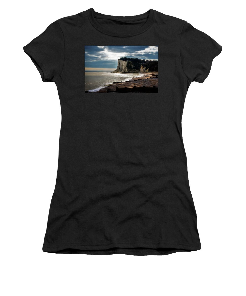 Dover Women's T-Shirt featuring the photograph Shores At Dover by Karl Anderson