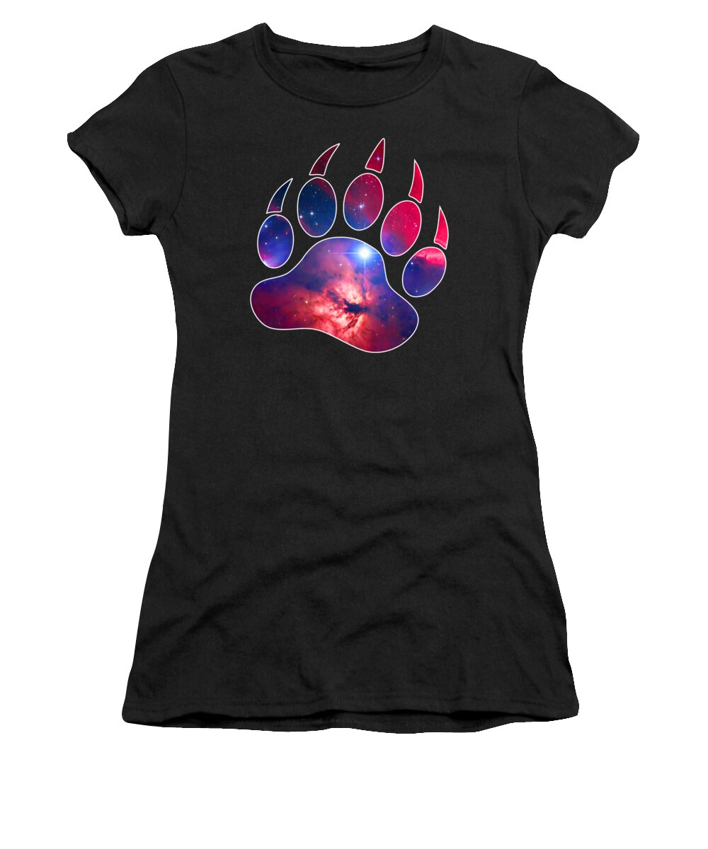 Bear Women's T-Shirt featuring the digital art Bear Paw Nebula by Chris Butler