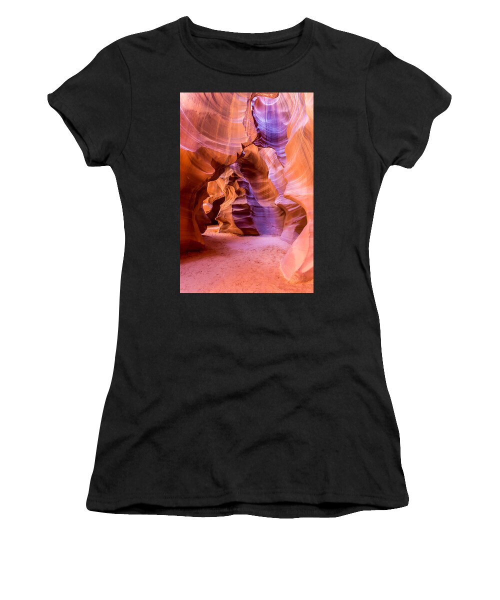 Antelope Canyon Women's T-Shirt featuring the photograph Beautiful Antelope Canyon by Pierre Leclerc Photography