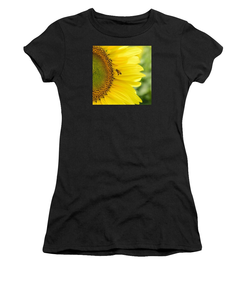 Sunflower Women's T-Shirt featuring the photograph Bee Happy by Steve L'Italien